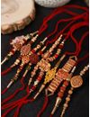 YouBella Designer Bracelet Rakhi and Greeting Card Combo Set for Brother Raksha Bandhan Gift for Brother